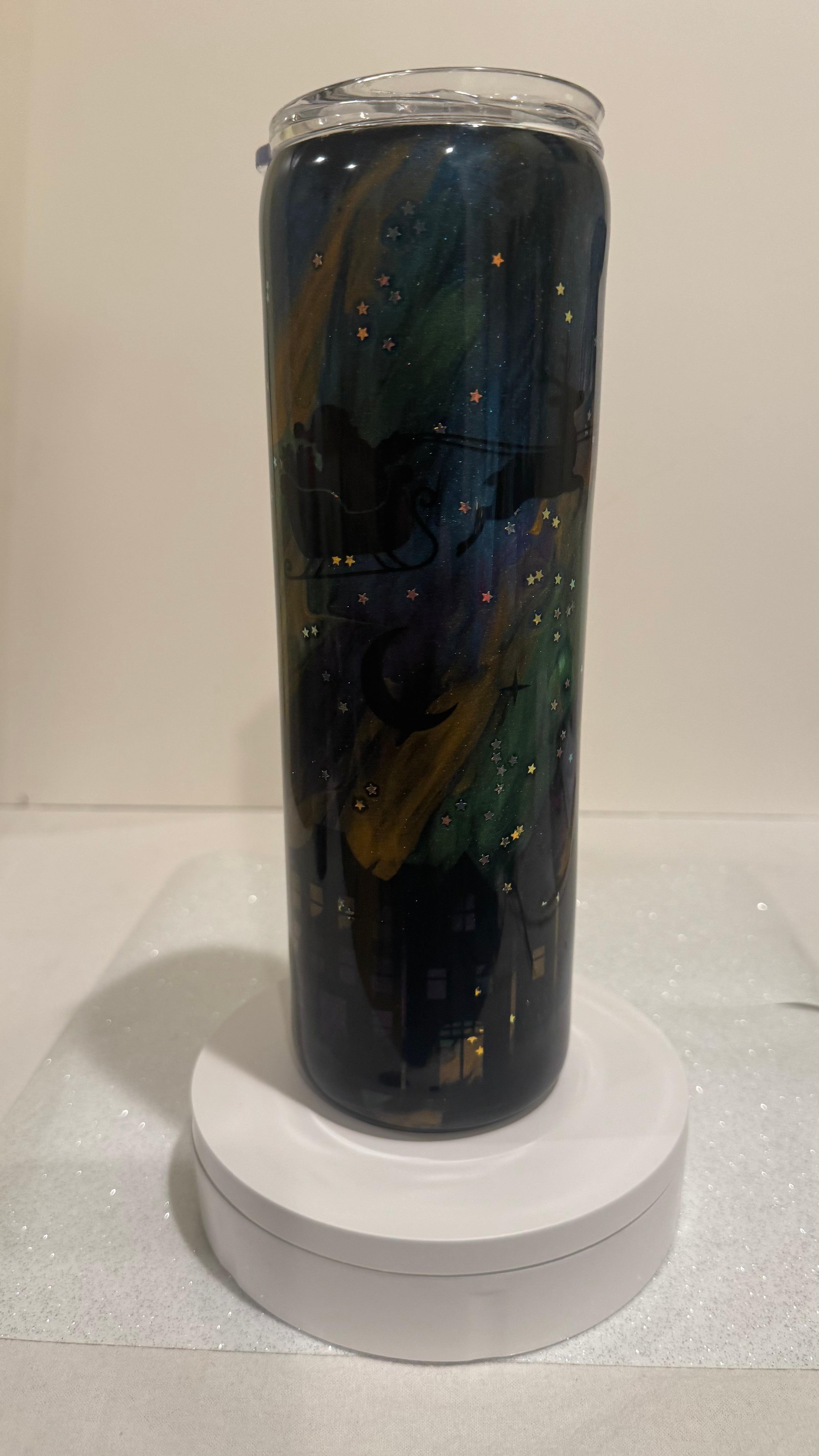 Christmas Northern Lights Tumbler glow-in-the-dark (30 oz. Skinny)