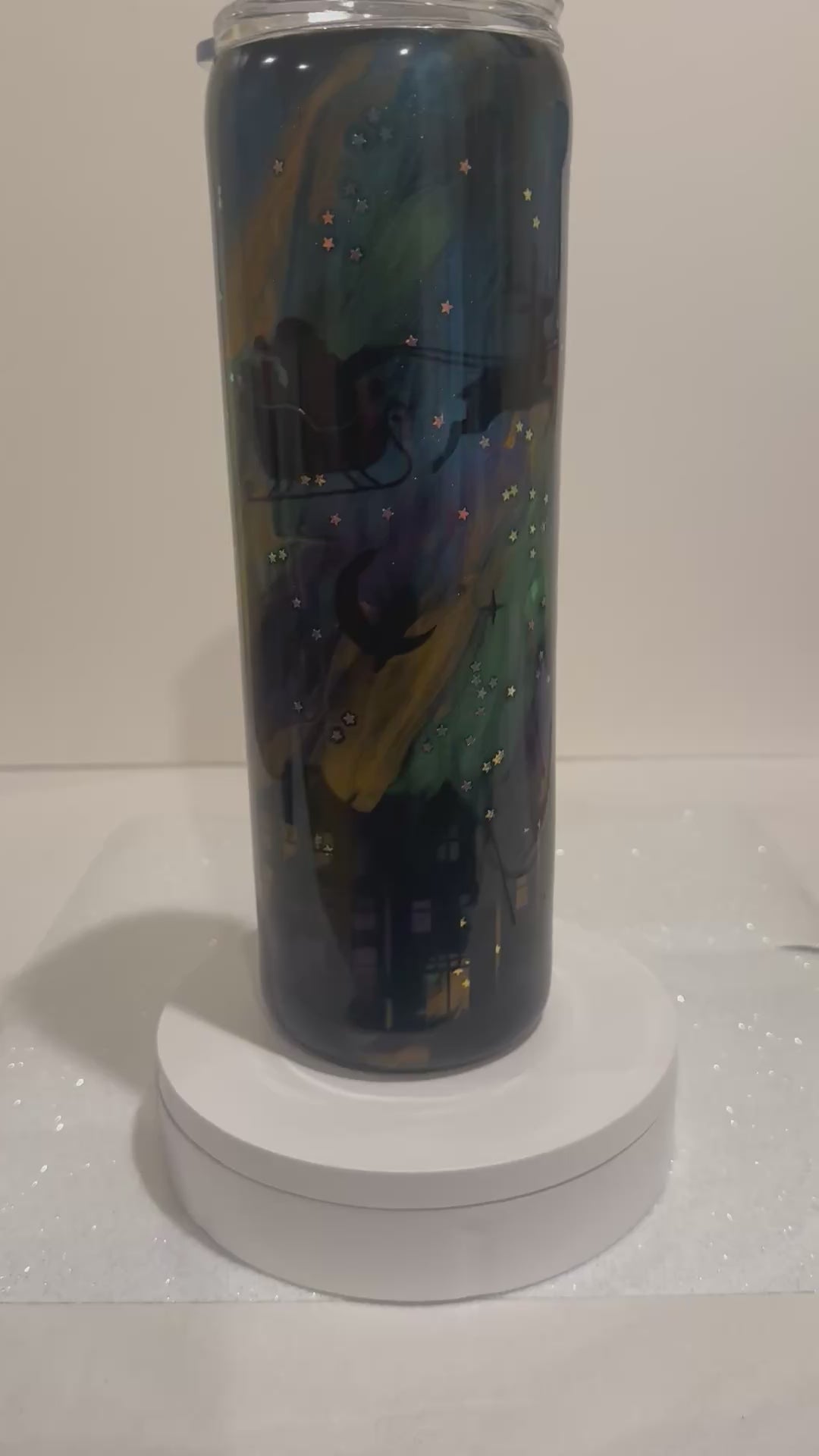 Christmas Northern Lights Tumbler glow-in-the-dark (30 oz. Skinny)